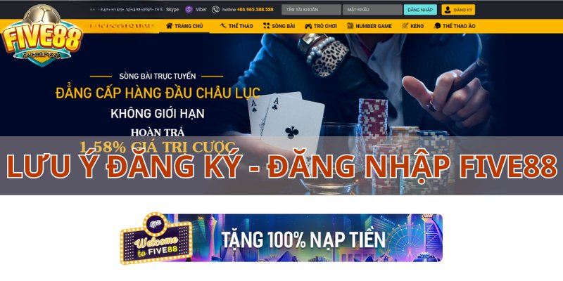 Lưu ý khi bet thủ đăng ký - đăng nhập Five88