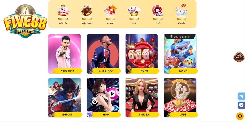 Những điểm nổi bật của Five88 game bài đổi thưởng